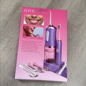 LOMIcare Pink and Purple Electric Toothbrush Set